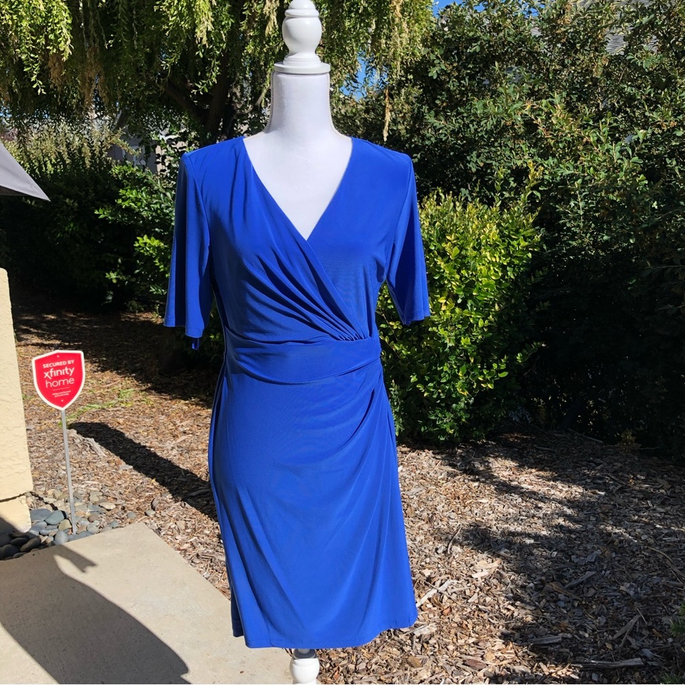 Lauren Ralph Lauren Blue Wrap Dress 8P